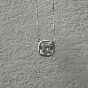Melinda Maria Silver Hello Flawless Diamondette Pendant Necklace